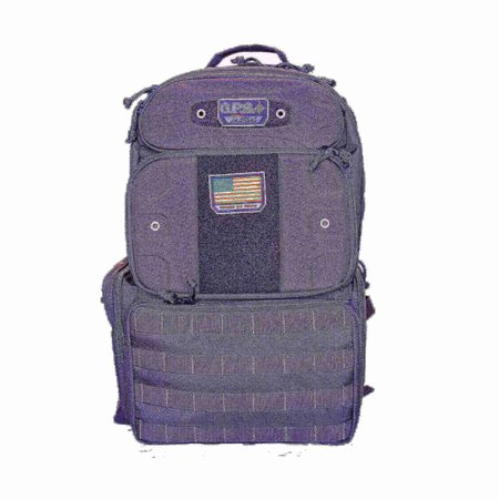 G OUTDOORS GPS Tactical Range Backpack Tall-Holds 4 Handguns-Black GPS-T1913BPB